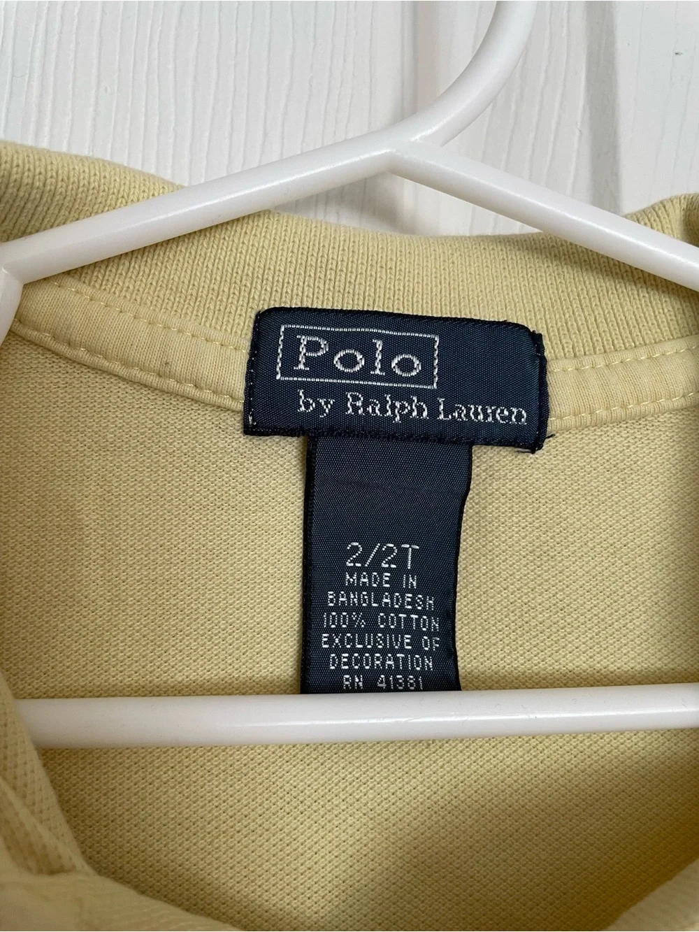 Polo by Ralph Lauren Kids 2/2T Yellow Polo Shirt